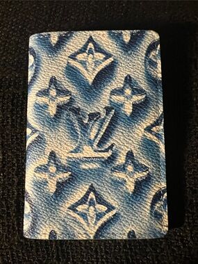 Louis Vuitton Blue Monogram Card & Key Holder. Brand New.